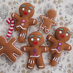 Gingerbread Man Amigurumi Crochet Pattern (PDF)