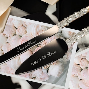 Wedding shower gifts for bride Cake Server Set Wedding Cake Knife Cutting Set Wedding Cake Server cake knife set Anniversary gift for couple