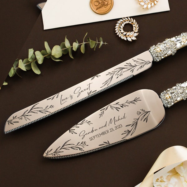 Cake Cutting Set Etsy