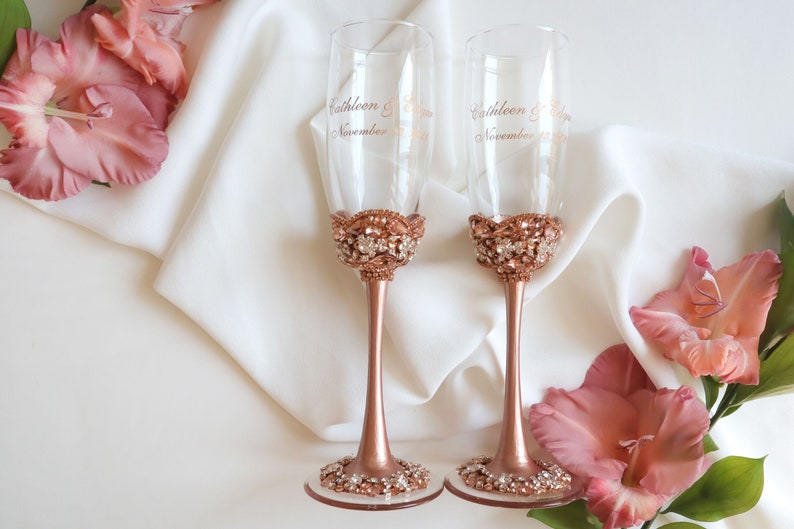 Wedding Champagne Flutes and Cake Server Set Wedding Etsy