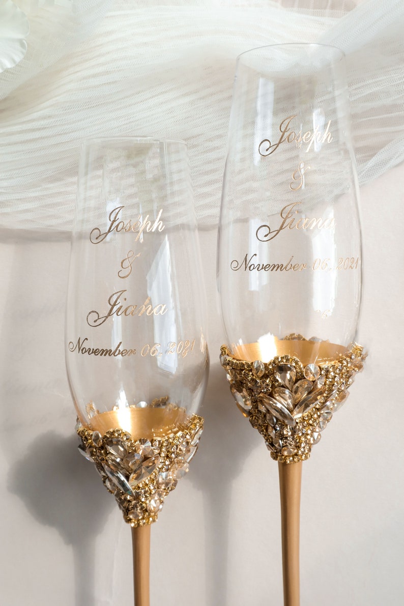 Personalized Wedding Flutes and Cake Cutting Set Engrave Etsy