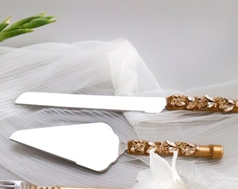 Personalized Wedding Cake Server Set Wedding Cake Knife Cutting Set silver Wedding Cake Server cake knife set of 2