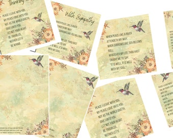 Christian Stationery download, with 2 scripture/quote options 6x6 inch Print, Bookmark, A5 notepaper and Greetings Card. Hummingbird