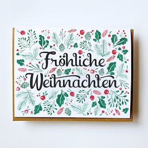 Frohliche Weihnachten card, German card, German christmas, Germany card, Holiday Card, Christmas Card, Greeting Card, Vintage card, Holidays