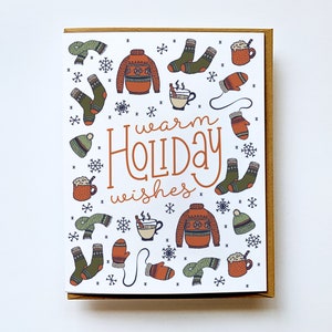 Warm Wishes Christmas Card: Illustrated Holiday Greeting