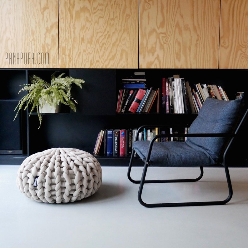 chunky footstool footrest cotton floor pouf knitted pouf ottoman,yoga pillow chunky big cotton pouffe footstool big knit pouffe