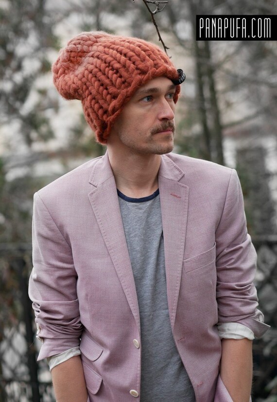 mens chunky knit hat