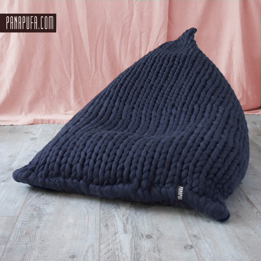 Puf de ganchillo grueso pufet de punto otomana de punto | Etsy