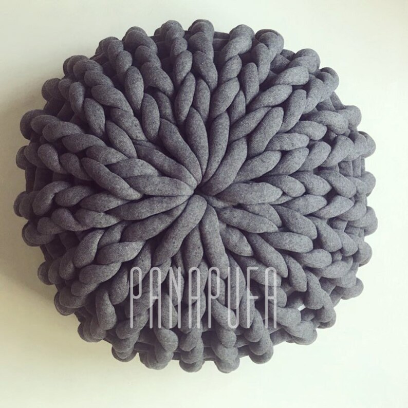 chunky footstool footrest cotton floor pouf knitted pouf ottoman,yoga pillow chunky big cotton pouffe footstool big knit pouffe
