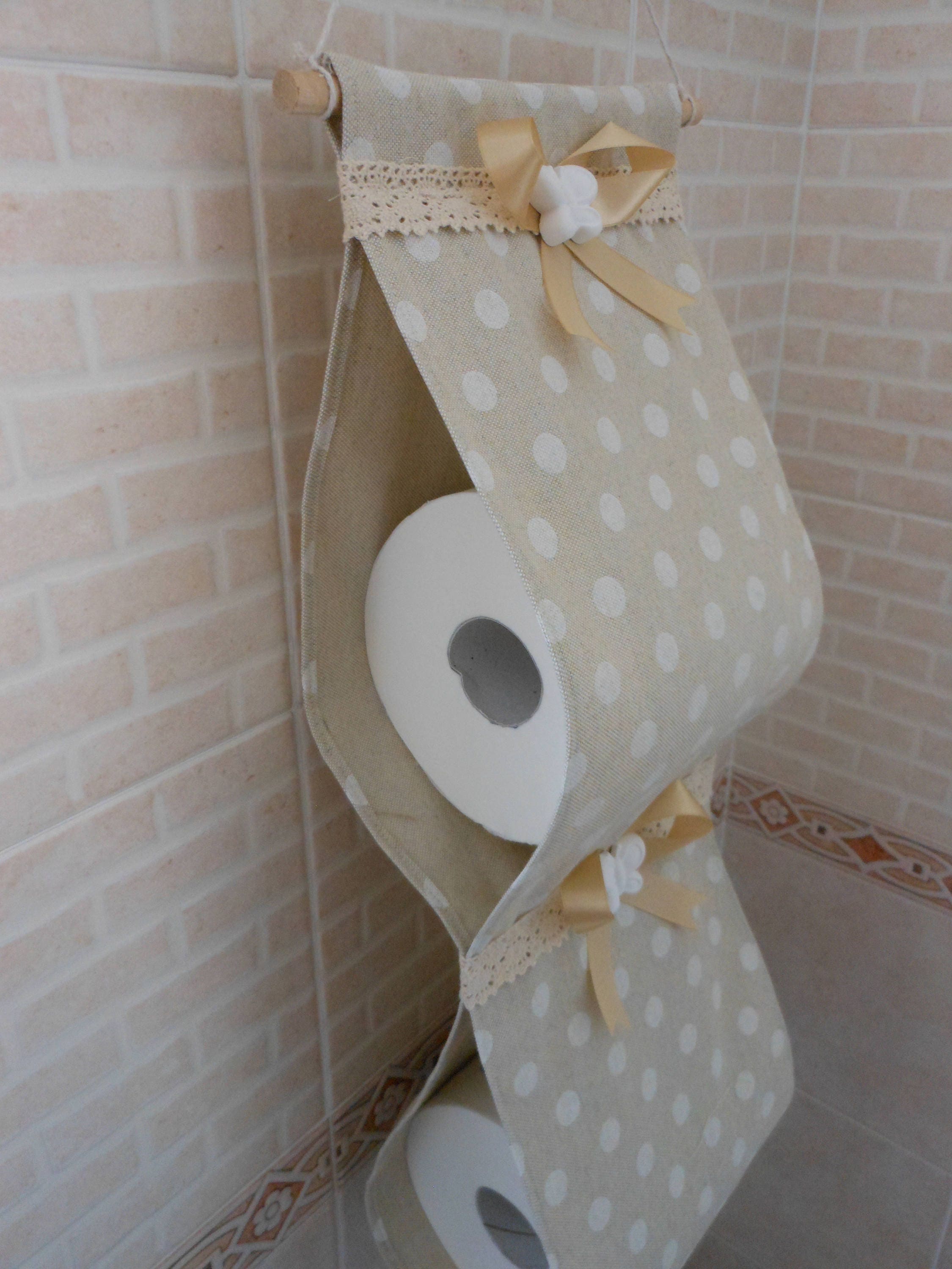 Portarrollos de papel higiénico de tela hecho mano beiges - Etsy España