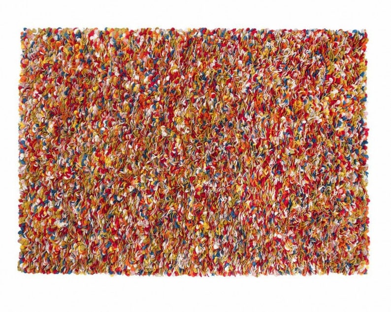 Araav Rectangular Multi Color Felted Wool Carpets from India Etsy