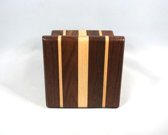 Walnut and Maple Hardwood Coasters Set of 5