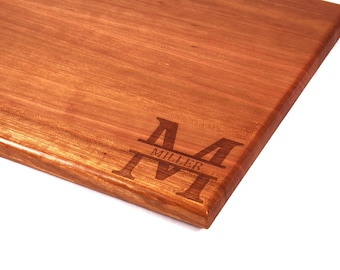 Personalized Large Cherry Edge Grain Cutting Board