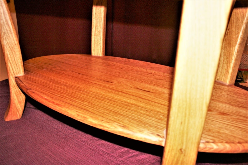 Oak oval coffee table image 4