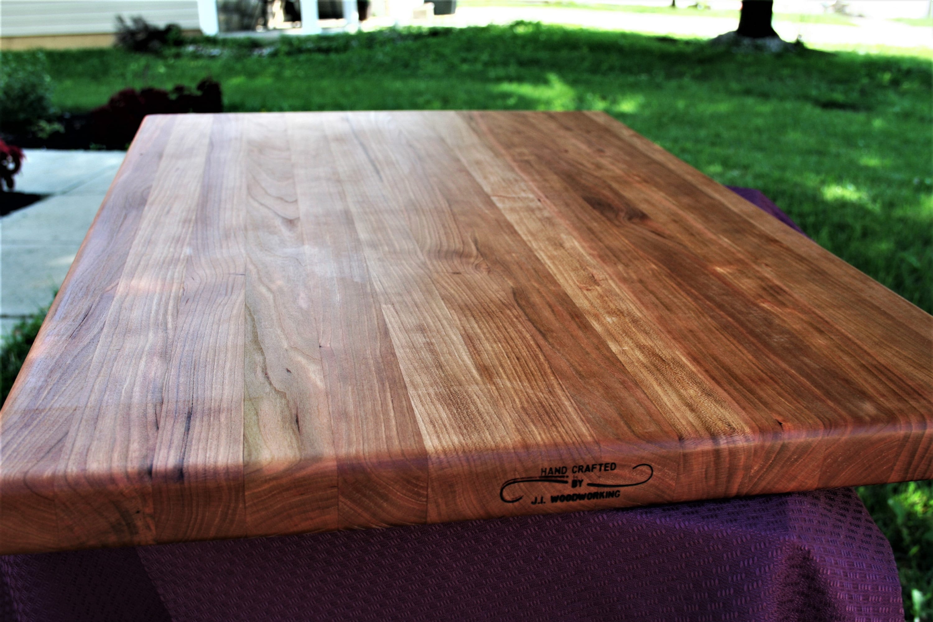 Large Cherry Edge Grain Cutting Board Etsy