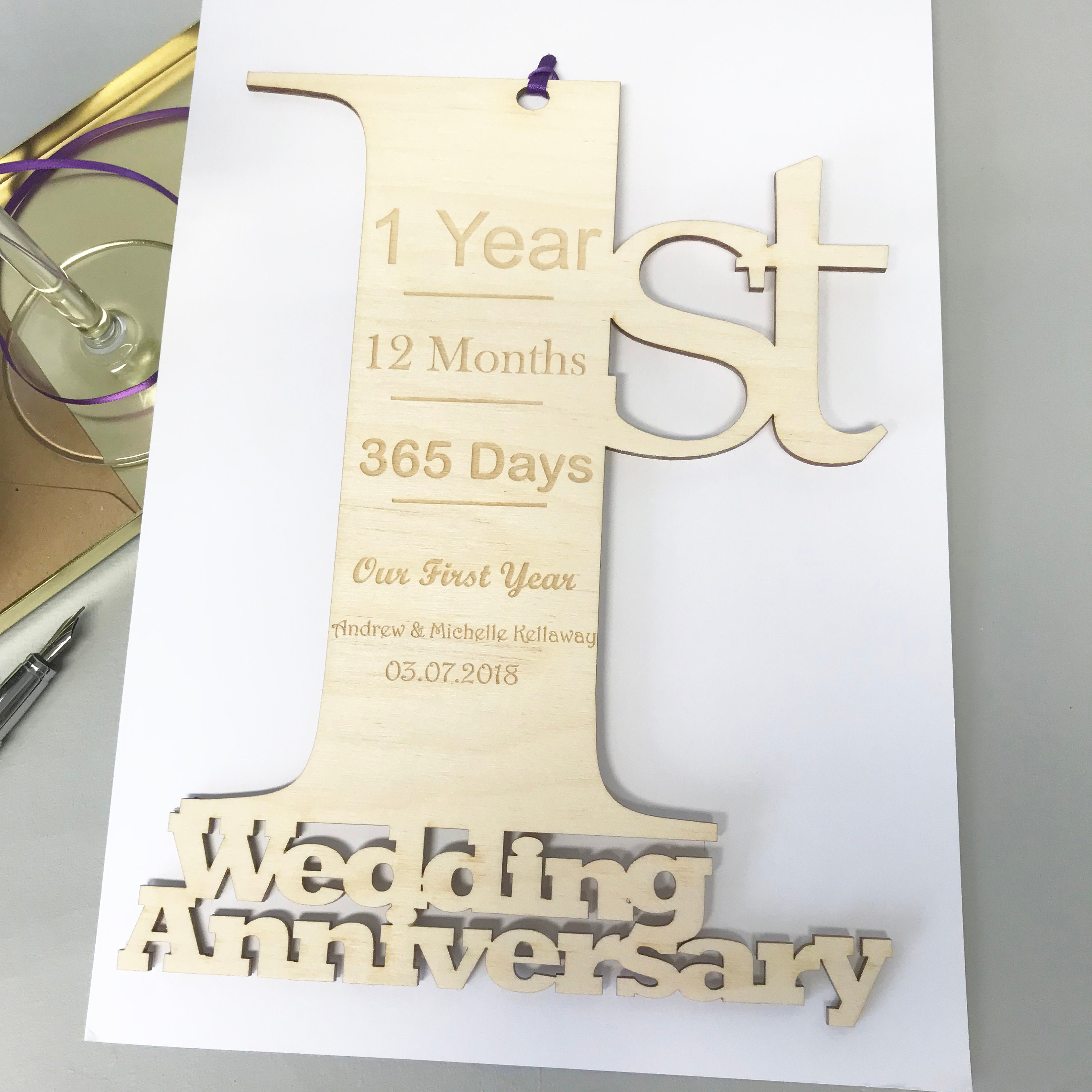 1st Anniversary Gift Anniversary Gifts For Wife 1st Wedding Etsy