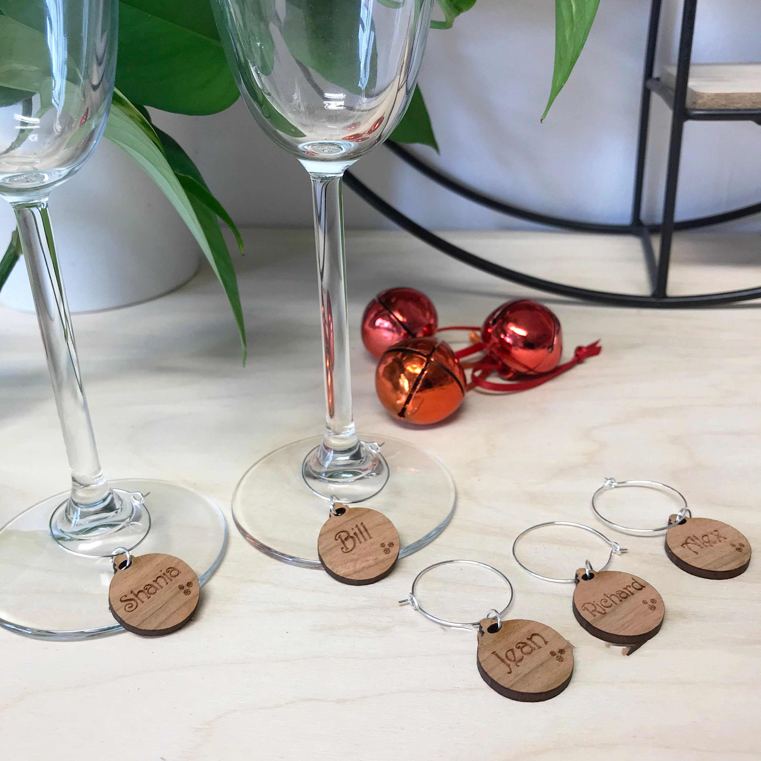 Wine Glass Charms Luxury Christmas Table Place Settings Etsy