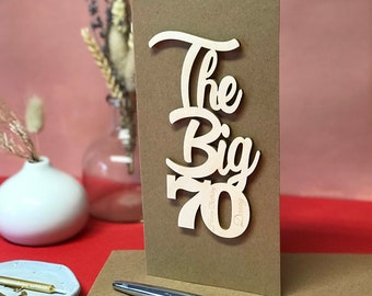 70th Birthday Card, the big 70th milestone birthday