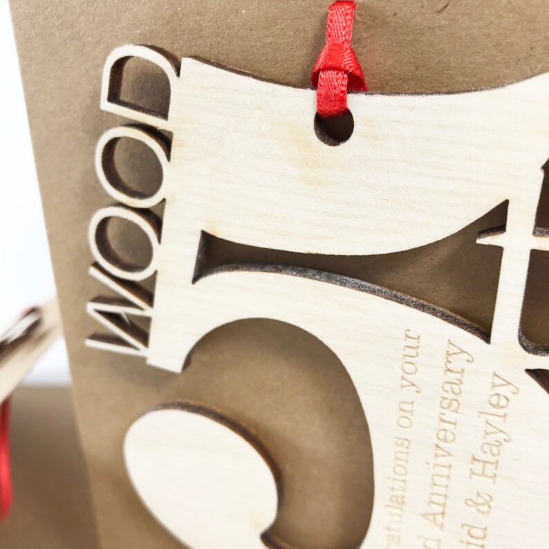 Wedding Anniversary Cards Anniversary Meaning Card 5th Etsy