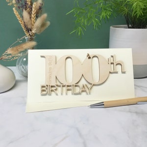 Card for 100th birthday, milestone 100th Birthday Card