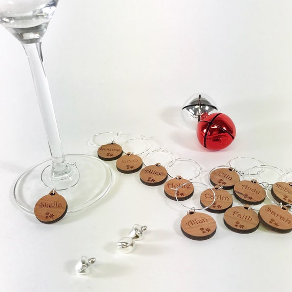 Christmas Table Decorations Christmas Wine Glass Charms Etsy