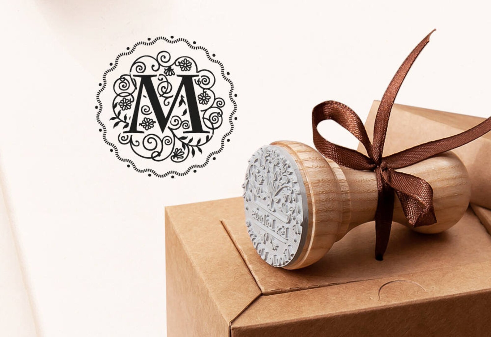 INITIAL M STAMP Gift Stamp M Monogram M Stamp Letter M Etsy