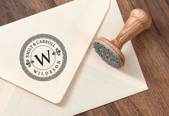 FAMILY INITIAL STAMP - Custom Family Gift - Personal Stamp Gift - Birthday Gift Stamp - Family Monogram Gift