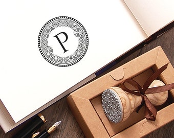 Stempel P Alphabet Buchstabe Initiale Monogramm Hochzeit Gefälligkeiten Verpackt Hübsch Einzigartige Geschenkbox