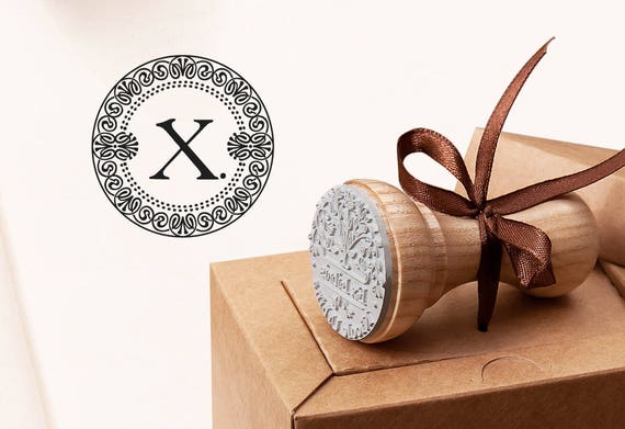 X Stamp Letter Monogram Name Initial Unique Crafted Gift Box