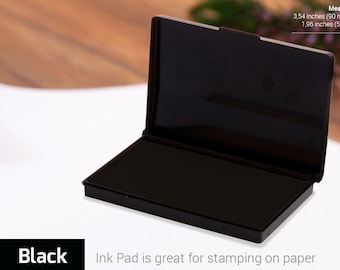 INK PAD STAMP - Black Ink Pad - Stamp Ink Colours - Choice of Colors - Ink for Rubber Stamp