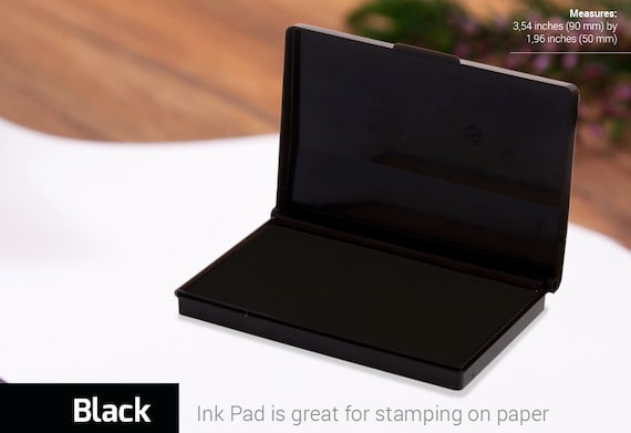 INK PAD STAMP - Black Ink Pad - Stamp Ink Colours - Choice of Colors - Ink for Rubber Stamp