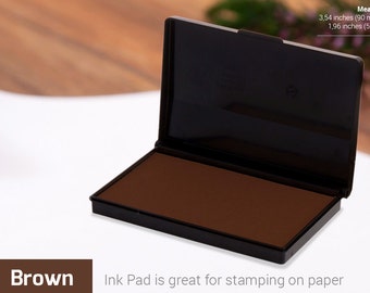 INK PAD STAMP - Brown Ink Pad - Stamp Ink Colours - Choice of Colors - Ink for Rubber Stamp