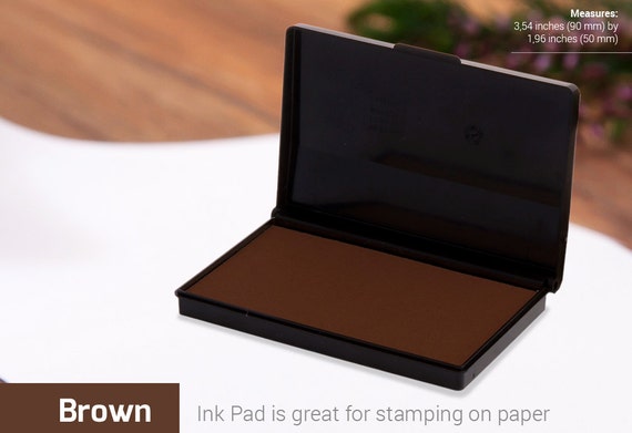 INK PAD STAMP - Brown Ink Pad - Stamp Ink Colours - Choice of Colors - Ink for Rubber Stamp