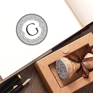 G Sello Carta Monogram name Initial Packed Unique Crafted Gift Box