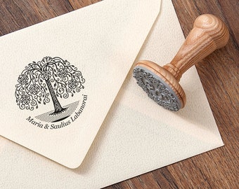 PERSONALIZED FAMILY STAMP - Tree of life Gift - Blossom Tree Stamp - Couple Wedding Gift - Family Stamp Gift