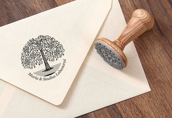 PERSONALIZED FAMILY STAMP - Tree of life Gift - Blossom Tree Stamp - Couple Wedding Gift - Family Stamp Gift