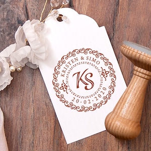 PERSONALIZED FAMILY STAMP - Custom Wedding Monogram - Sello Personalizado Familia - Familie Stempel Gepersonaliseerde - Wedding Date Stamp