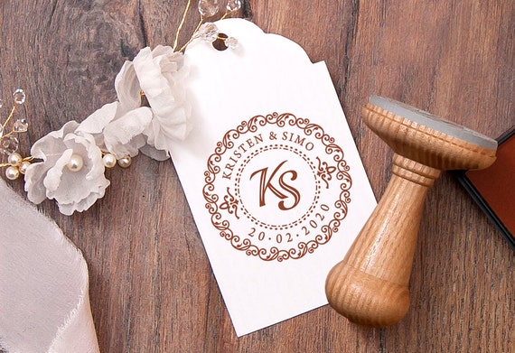 PERSONALIZED FAMILY STAMP - Custom Wedding Monogram - Sello Personalizado Familia - Familie Stempel Gepersonaliseerde - Wedding Date Stamp