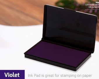 INK PAD STAMP - Violet Ink Pad - Stamp Ink Colours - Choice of Colors - Ink for Rubber Stamp