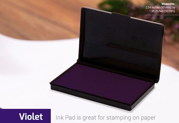 INK PAD STAMP - Violet Ink Pad - Stamp Ink Colours - Choice of Colors - Ink for Rubber Stamp
