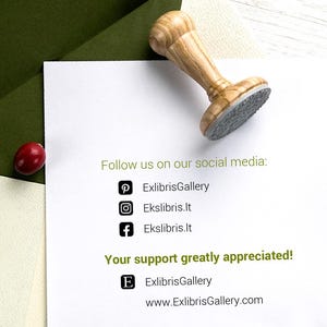 Follow us on social media: ekslibris.lt, www.exlibrisgallery.com
