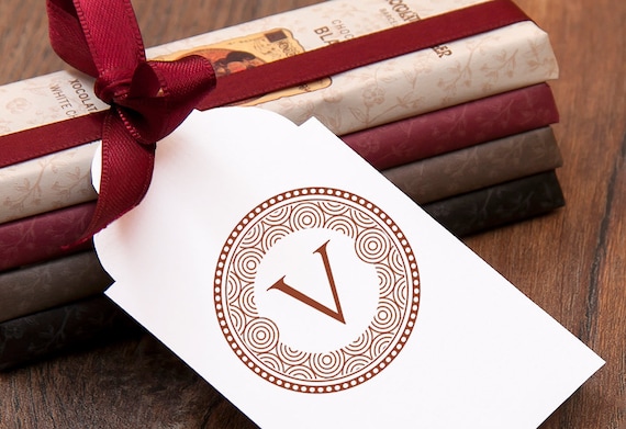 LETTER V STAMP - Monogram V Stamp - Business Card Stamp - Initial Gift V - V Rubber Stamp - Birthday Gift V - Business Monogram V