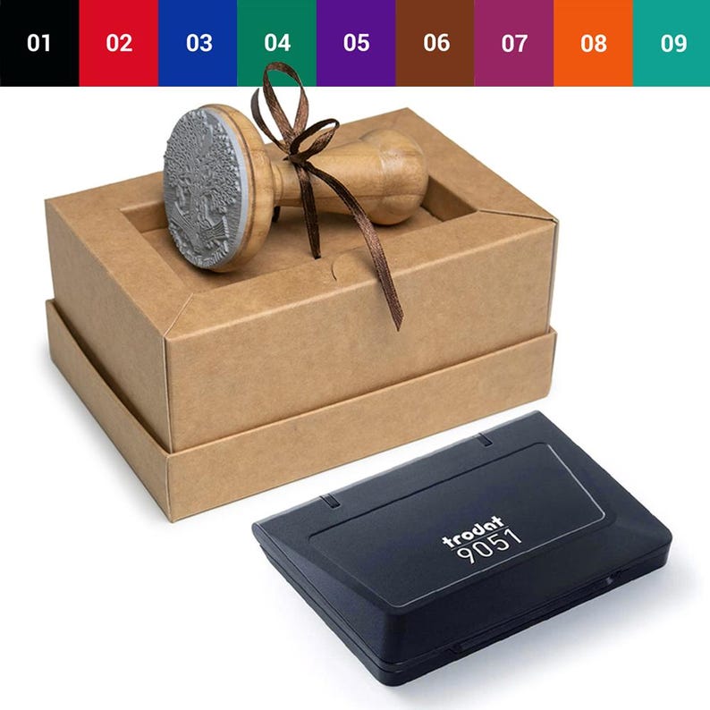 Handmade rubber stamp with Trodat ink pad, www.exlibrisgallery.com