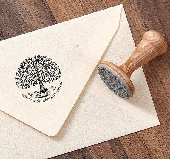 Family Tree Stamp Personalized, Tree of Life Wedding Gifts in Special Lovely Packaging
