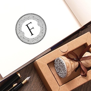 F Sello Carta Monogram name Initial Packed Unique Crafted Gift Box