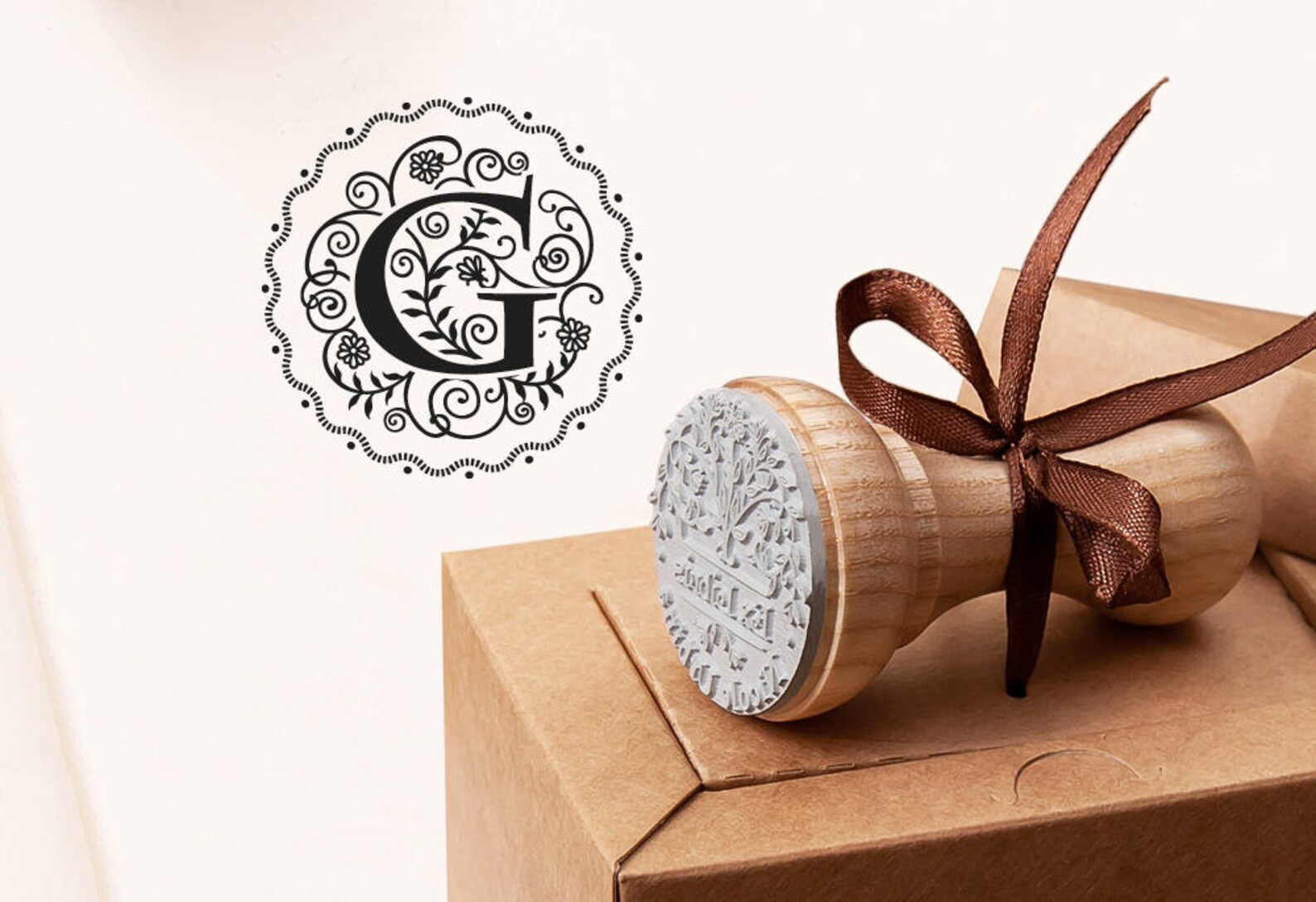 Letter G Stamp Initials Rubber Stamp G Monogram Stamp Letter Etsy