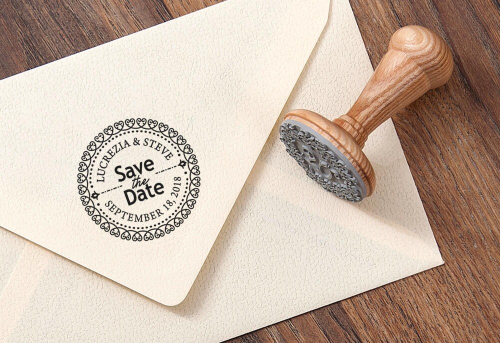 SAVE THE DATE Stamp Wedding Invite Stamp Wedding Date Stamp Date Stamp Gift Custom Date