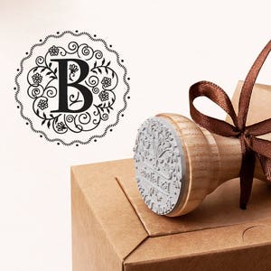 Letter B stempel, initialen rubber stempel B, monogram stempel letter B Design, unieke teken stamper, originele handgemaakte presenteert, vervaardigde Gift Box