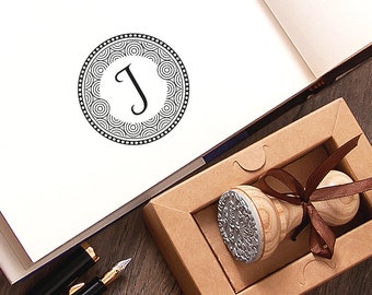 Stempel J Alphabet Buchstabe Initiale Monogramm Hochzeit Gefälligkeiten Verpackt Hübsch Einzigartige Geschenkbox