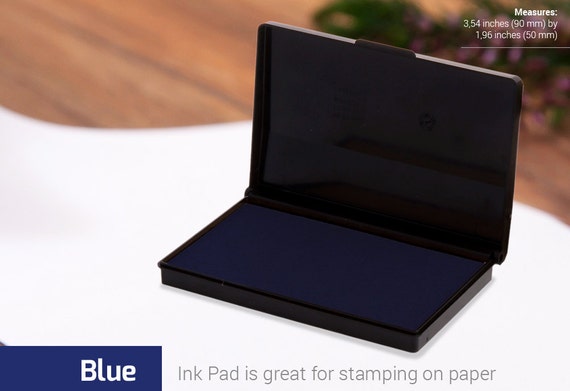 INK PAD STAMP - Blue Ink Pad - Stamp Ink Colours - Choice of Colors - Ink for Rubber Stamp